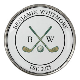 Personalisierter Golfballmarker mit Namenslogo-Ges