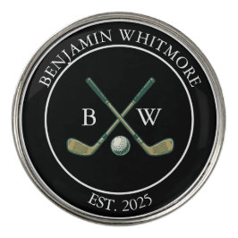 Personalisierter Golfballmarker mit Namenslogo-Ges