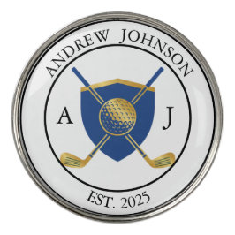 Personalisierter Golfballmarker Schild Logo
