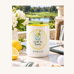 Personalisierter Golfbecher für sie Golf ist Ton Zweifarbige Tasse