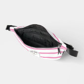Personalisierter Golfclub Golfer Pink gestreift Bauchtasche (Offen)