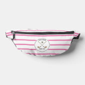 Personalisierter Golfclub Golfer Pink gestreift Bauchtasche (Ablage )