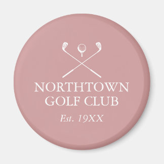 Personalisierter Golfclub Name Dusty Rose Rosa Magnet