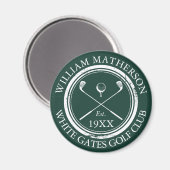 Personalisierter Golfclub Name Green Magnet (Vorderseite/Rückseite)