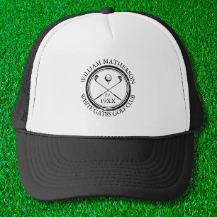 Personalisierter Golfclub-Name Klassisch Truckerkappe