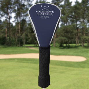 Personalisierter Golfclub-Name Navy Blau Golf Headcover
