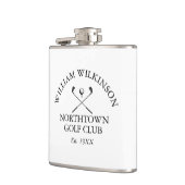 Personalisierter Golfclub und Name des Mitglieds Flachmann (Links)