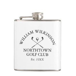 Personalisierter Golfclub und Name des Mitglieds Flachmann