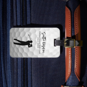 Personalisierter Golfer-Name Golfball Gepäckanhänger