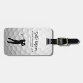 Personalisierter Golfer-Name Golfball Gepäckanhänger (Vorderseite horizontal)