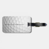 Personalisierter Golfer-Name Golfball Gepäckanhänger (Rückseite horizontal)