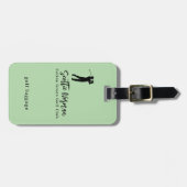 Personalisierter Golfer-Name grüner Golf Gepäckanhänger (Vorderseite horizontal)