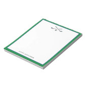 Personalisierter Golfer Notizblock (Rotiert)