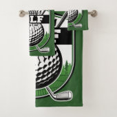 Personalisierter Golfer Player Pro Golf Country Cl Badhandtuch Set (Insitu)