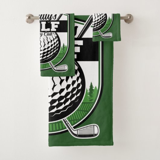Personalisierter Golfer Player Pro Golf Country Cl Badhandtuch Set (Insitu)