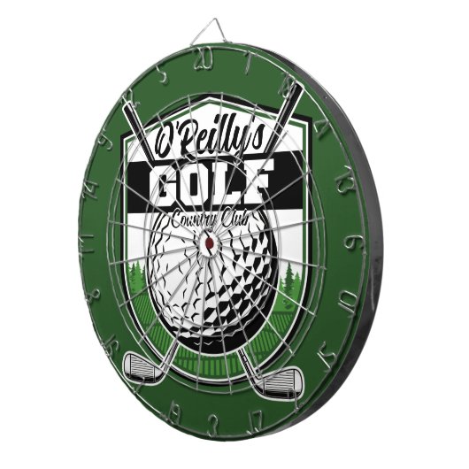 Personalisierter Golfer Player Pro Golf Country Cl Dartscheibe (Vorderseite rechts)