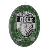 Personalisierter Golfer Player Pro Golf Country Cl Dartscheibe (Vorderseite Links)