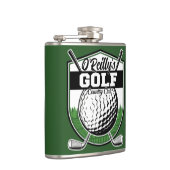 Personalisierter Golfer Player Pro Golf Country Cl Flachmann (Rechts)