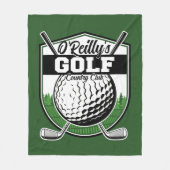 Personalisierter Golfer Player Pro Golf Country Cl Fleecedecke (Vorderseite)