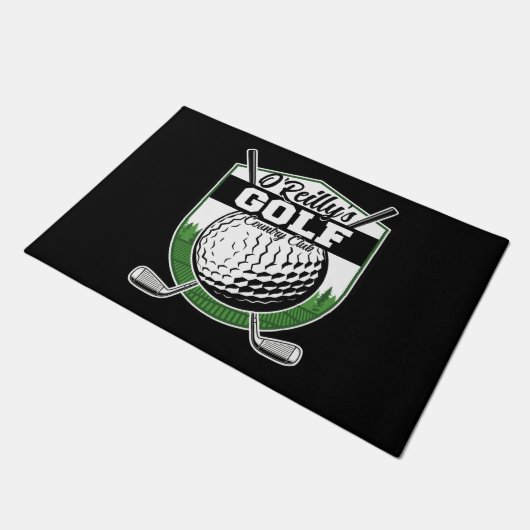 Personalisierter Golfer Player Pro Golf Country Cl Fußmatte (Schrägansicht)