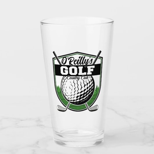 Personalisierter Golfer Player Pro Golf Country Cl Glas (Vorderseite)