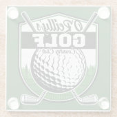 Personalisierter Golfer Player Pro Golf Country Cl Glasuntersetzer (Rückseite)