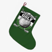 Personalisierter Golfer Player Pro Golf Country Cl Großer Weihnachtsstrumpf (Vorderansicht (hängend))