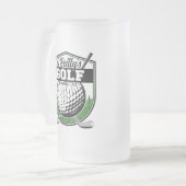 Personalisierter Golfer Player Pro Golf Country Cl Mattglas Bierglas (Vorderseite Links)