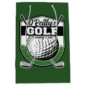 Personalisierter Golfer Player Pro Golf Country Cl Mittlere Geschenktüte (Vorderseite)