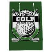 Personalisierter Golfer Player Pro Golf Country Cl Mittlere Geschenktüte (Rückseite)