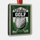 Personalisierter Golfer Player Pro Golf Country Cl Ornament Aus Metall (Rechts)
