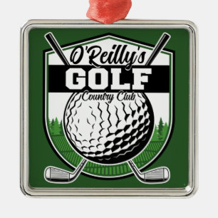 Personalisierter Golfer Player Pro Golf Country Cl Ornament Aus Metall
