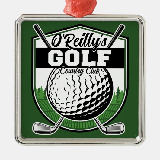 Personalisierter Golfer Player Pro Golf Country Cl Ornament Aus Metall (Vorne)