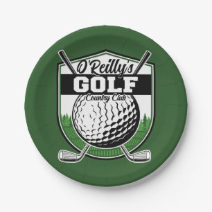 Personalisierter Golfer Player Pro Golf Country Cl Pappteller