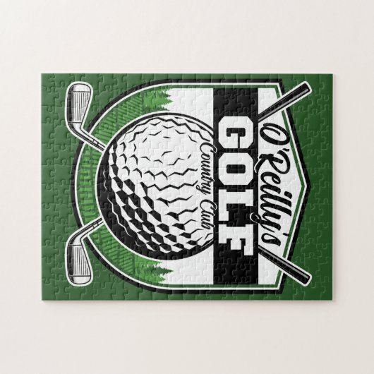 Personalisierter Golfer Player Pro Golf Country Cl Puzzle (Horizontal)