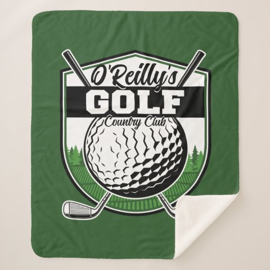 Personalisierter Golfer Player Pro Golf Country Cl Sherpadecke (Vorderseite)
