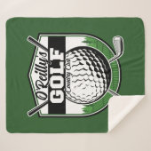 Personalisierter Golfer Player Pro Golf Country Cl Sherpadecke (Vorderseite (Horizontal))