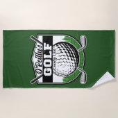 Personalisierter Golfer Player Pro Golf Country Cl Strandtuch (Vorderseite)