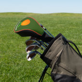 Personalisierter Golffahrerdeckel mit orangefarben Golf Headcover (In SItu)