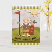 personalisierter GolfGeburtstag Karte (Gelbe Blume)