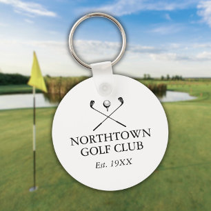 Personalisierter Golfklub Name Classic Schlüsselanhänger