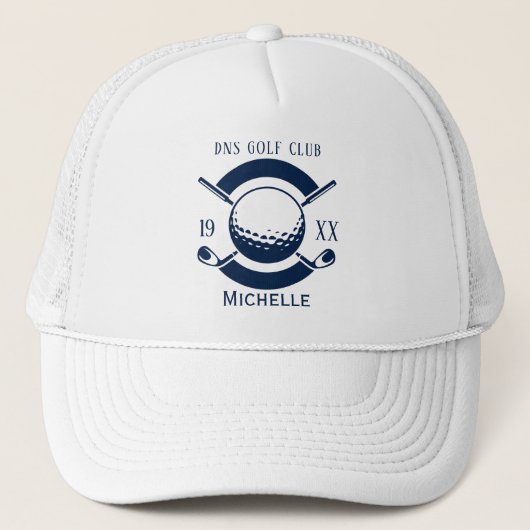 Personalisierter Golfklub Name Classic Truckerkappe (Vorderseite)
