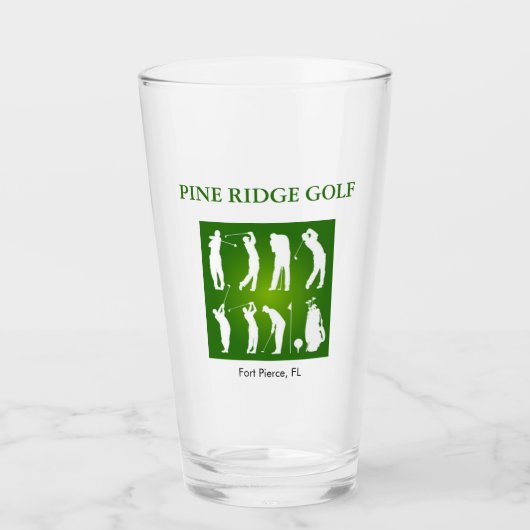 Personalisierter Golfplatz Glass Tumbler (Vorderseite)