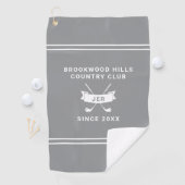 Personalisierter Golfschläger mit monogrammiertem  Golfhandtuch (Insitu)