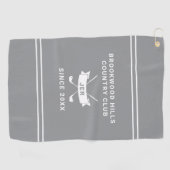 Personalisierter Golfschläger mit monogrammiertem  Golfhandtuch (Horizontal)
