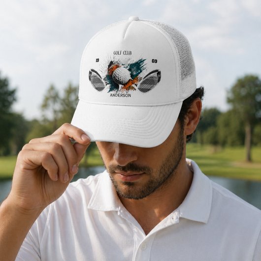 Personalisierter Golfschläger Name Custom Trucker Truckerkappe