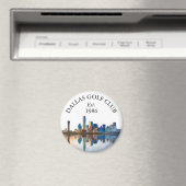 Personalisierter Golfschlägername Dallas Skyline Magnet (In Situ (Geschirrspüler))
