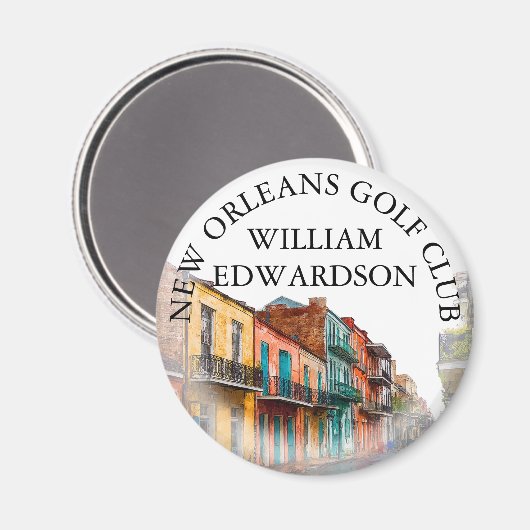 Personalisierter Golfschlägername der New Orleans Magnet (Vorderseite/Rückseite)