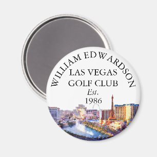 Personalisierter Golfschlägername Las Vegas Skylin Magnet