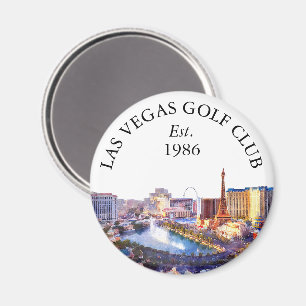 Personalisierter Golfschlägername Las Vegas Skylin Magnet